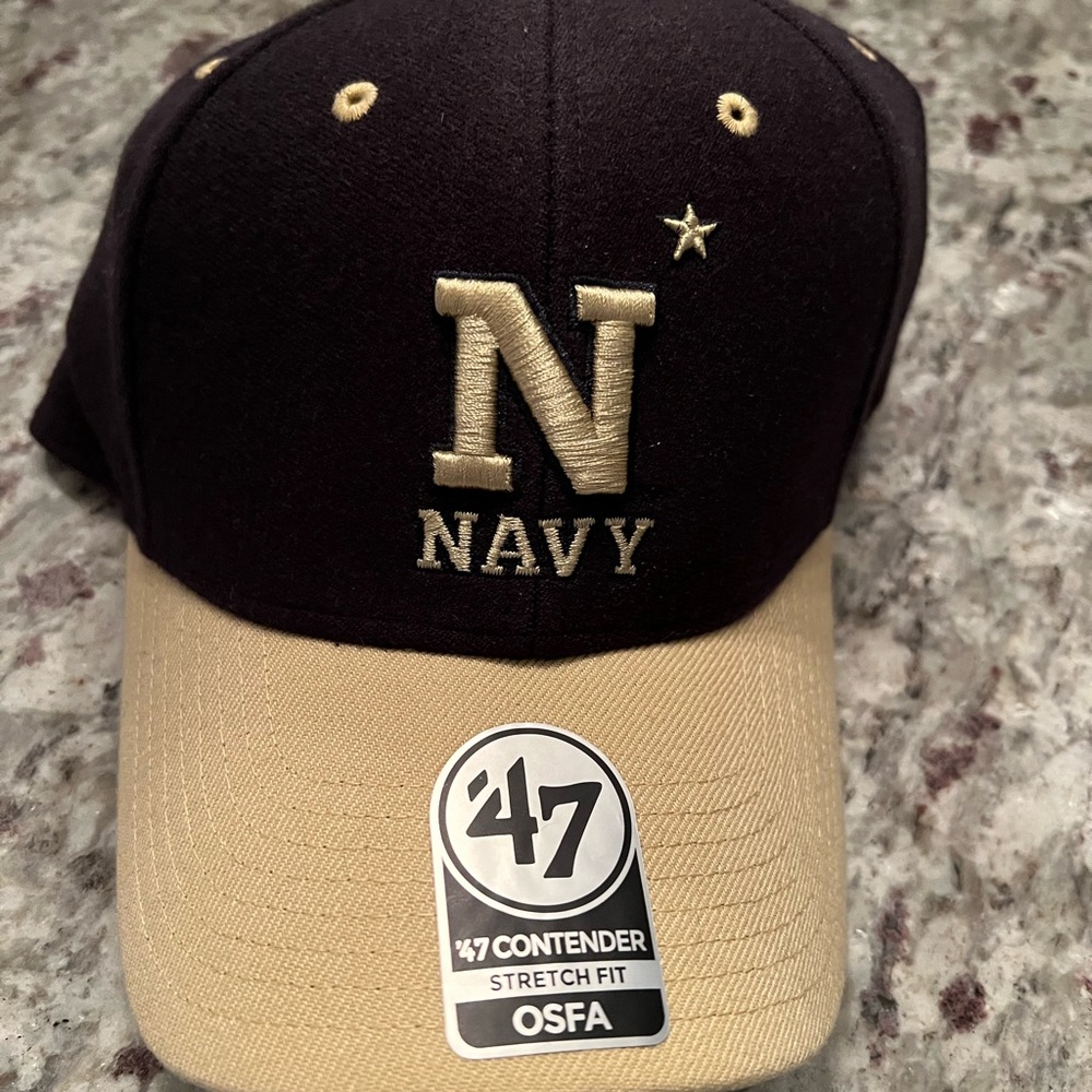 Men’s Hat.  Navy Football. New with tags